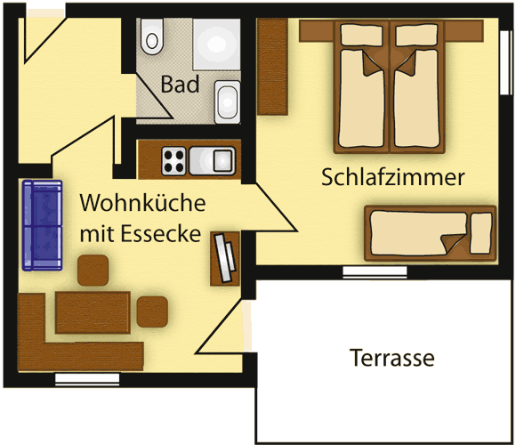 Grundriss - Ferienwohnung Anna