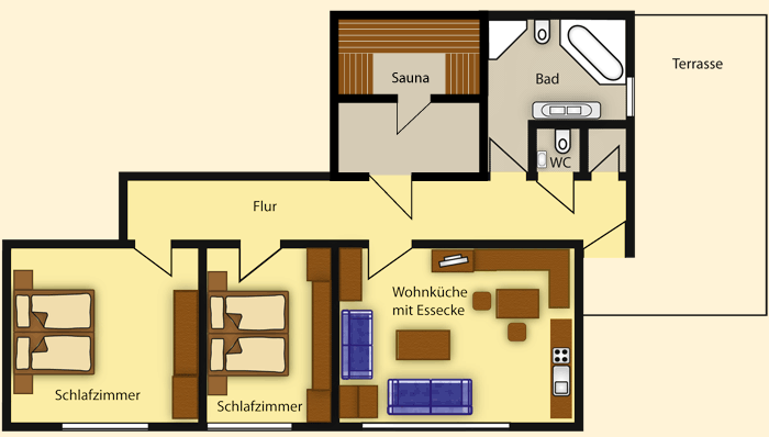 Grundriss - Ferienwohnung Christoph